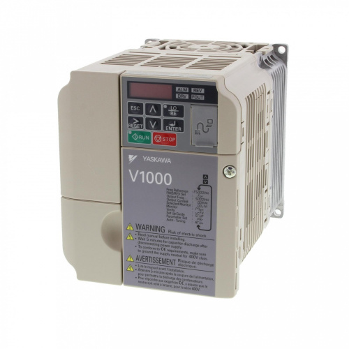 VZA41P5BAA/CIMR-VC4A0005BAA Частотный преобразователь V1000 / 3 фазы 400 В / 1,5 кВт / ND 5,4 А 2,2 кВт / HD 4,8 А 1,5 кВт / IP20